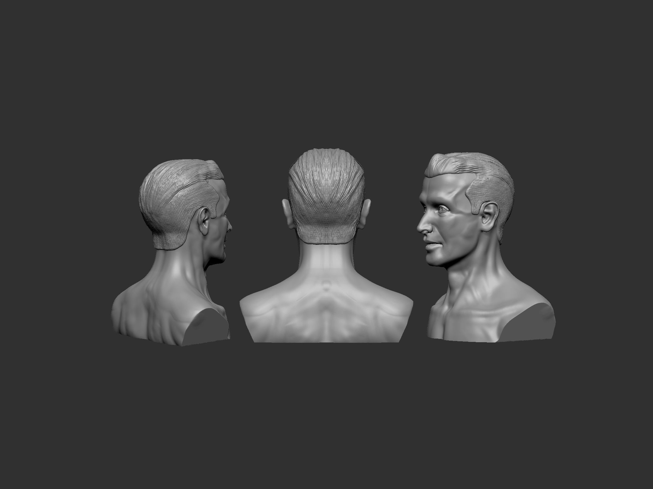 Male Head 1 3D print model_4