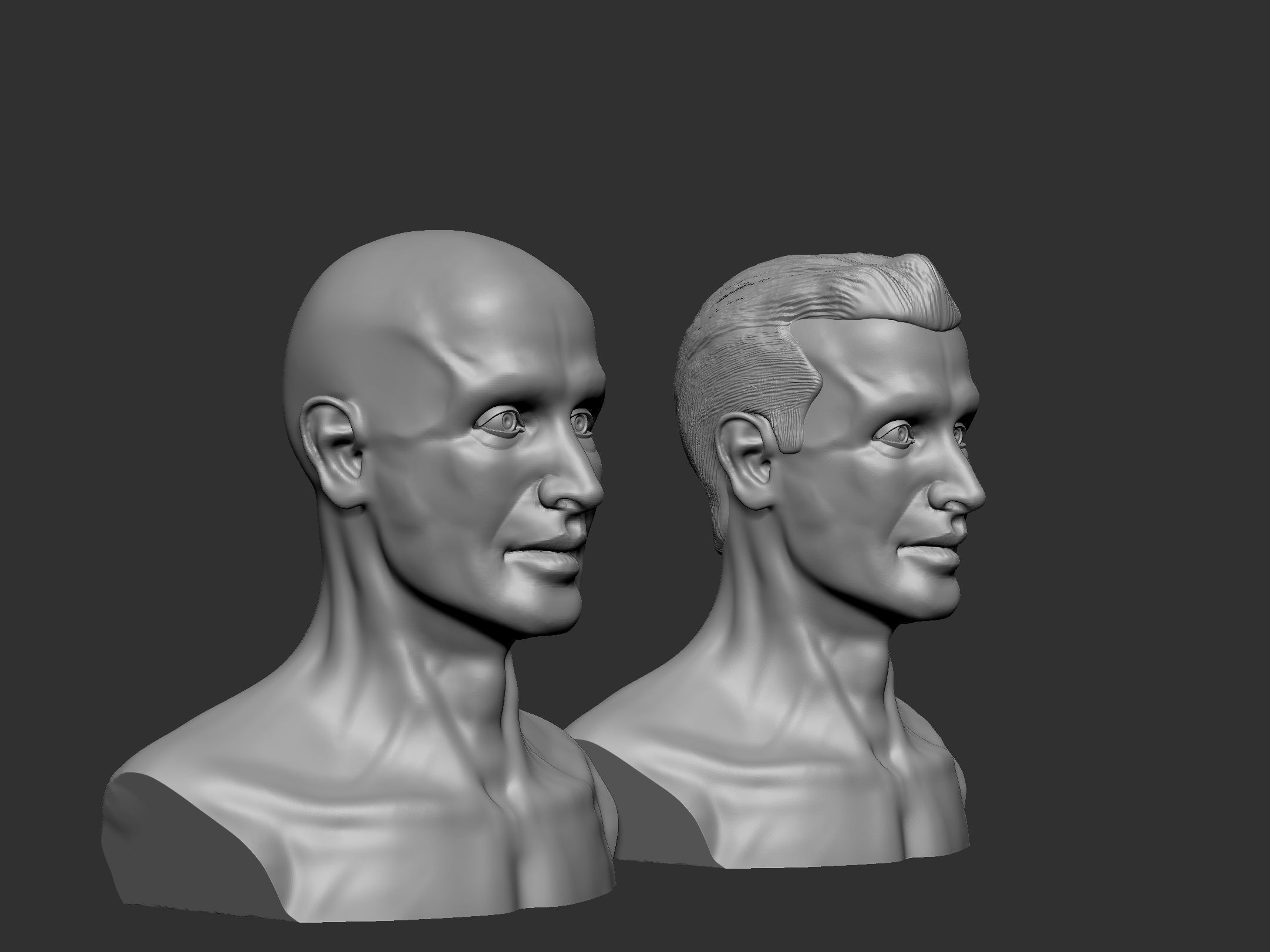 Male Head 1 3D print model_8