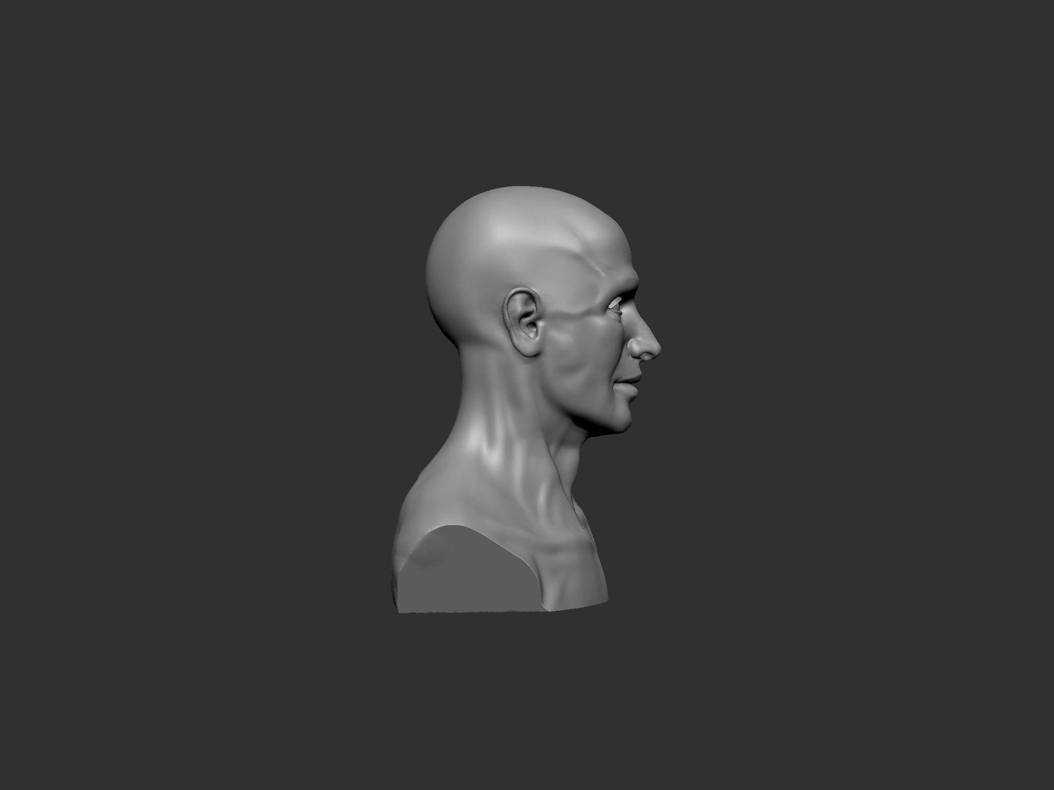 Male Head 1 3D print model_7