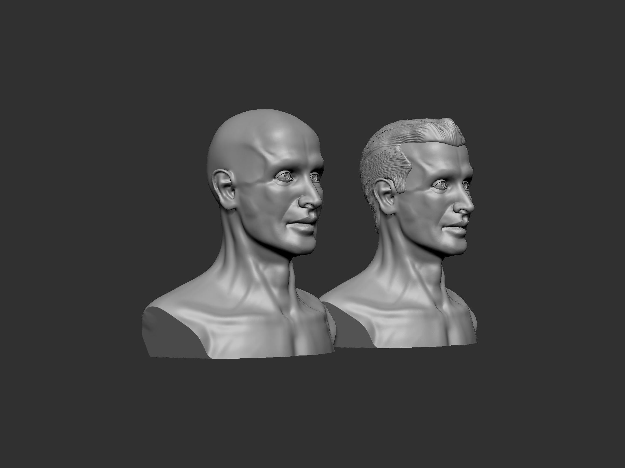 Male Head 1 3D print model_6
