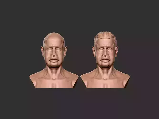 Male Head 2 3D print model