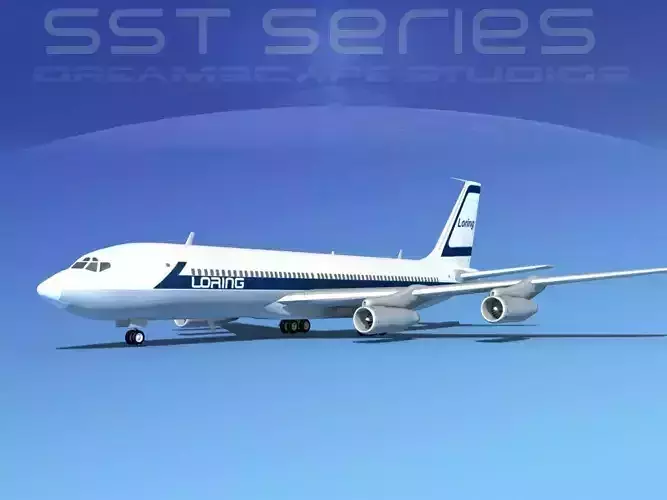 Boeing 707-320 SS loring Air Charter 3D model