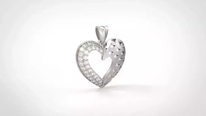 Model 408 Love Necklace Diamond Heart