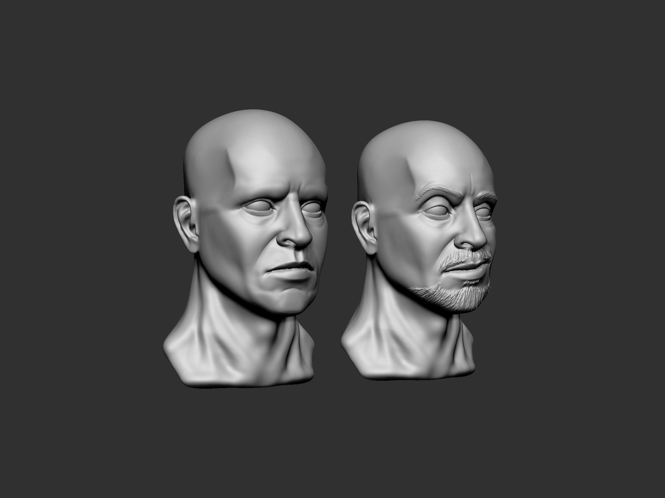 Male Head 4 3D print model_2