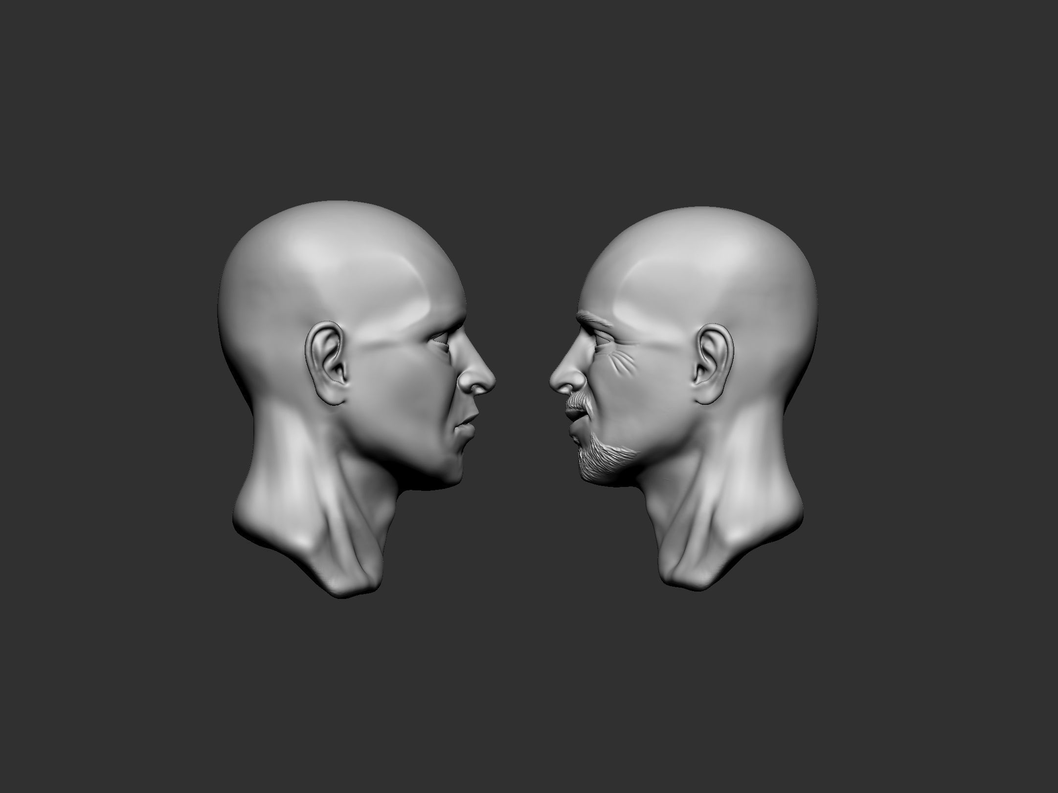 Male Head 4 3D print model_3