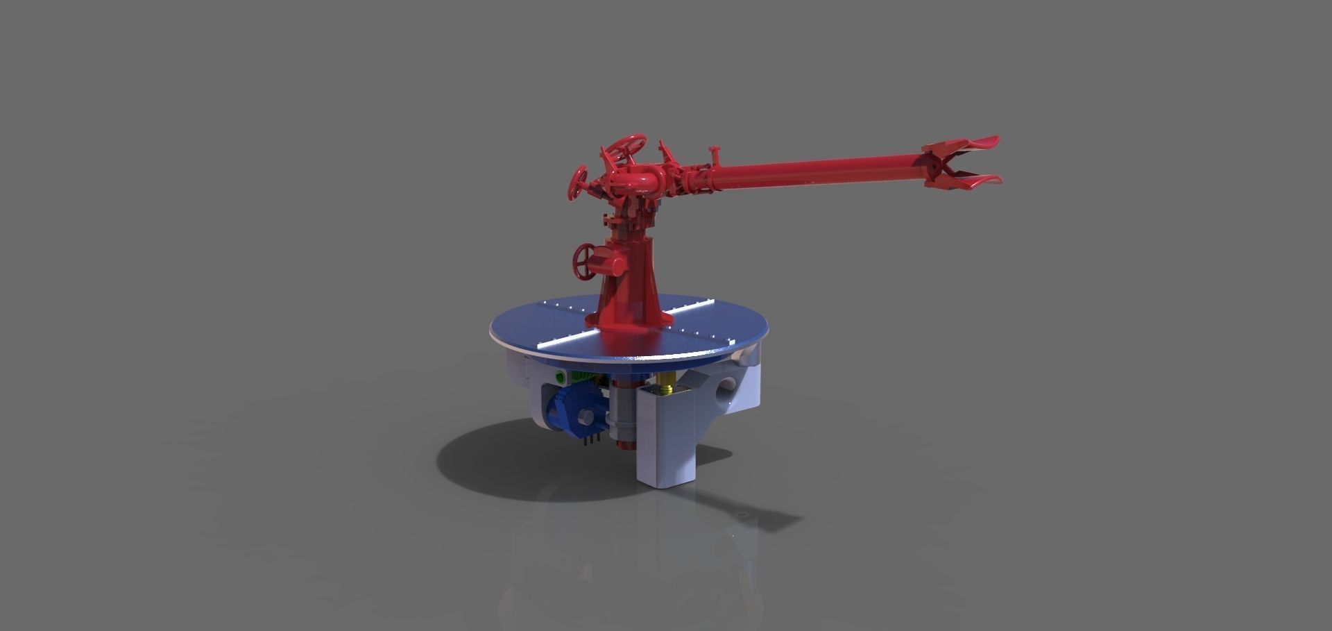 Extinguishing monitor 2axis self turning 3D print model_5