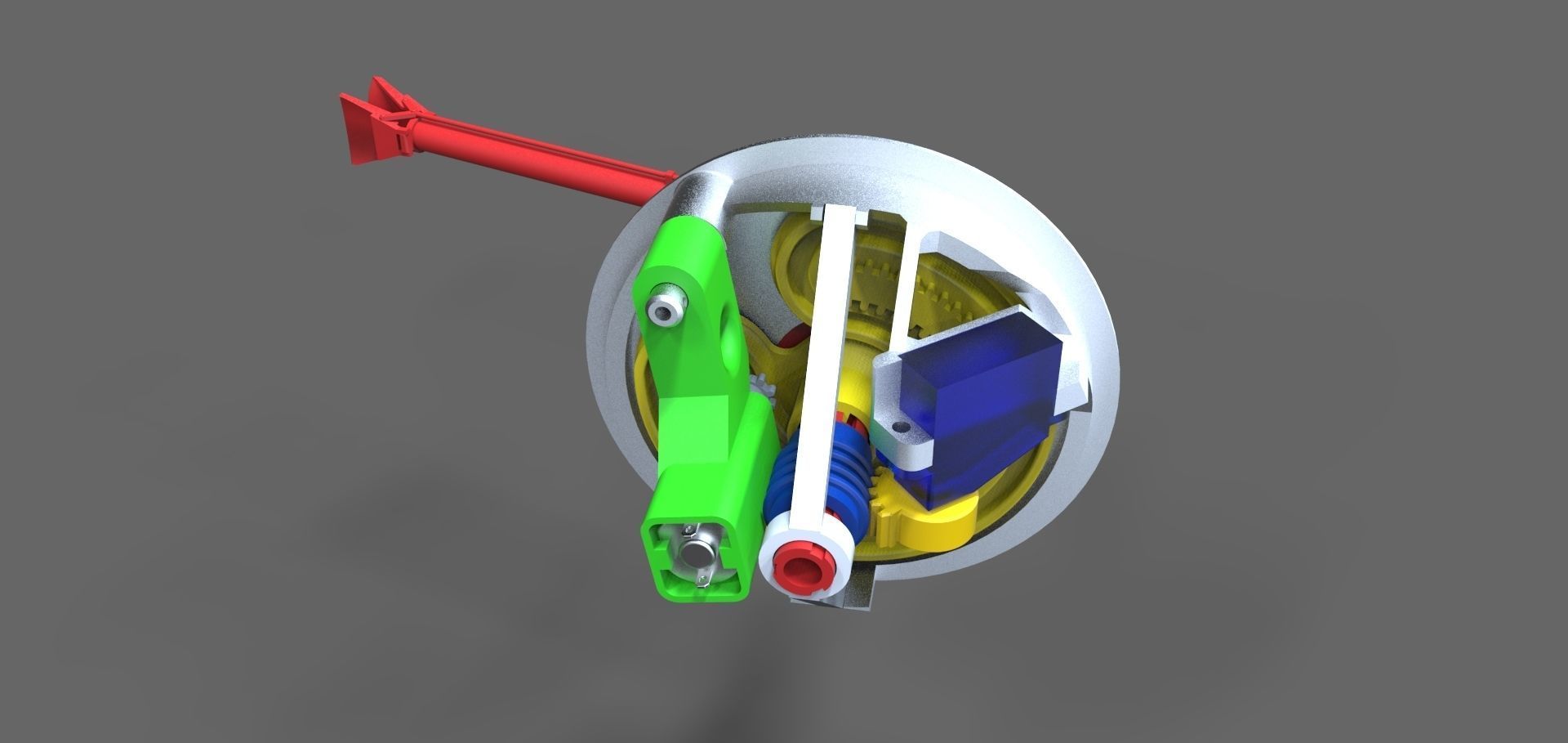 Extinguishing monitor 2axis self turning 3D print model_3