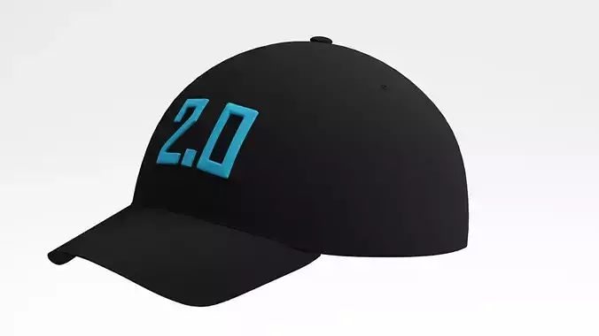 Black Cap Low-poly 3D model