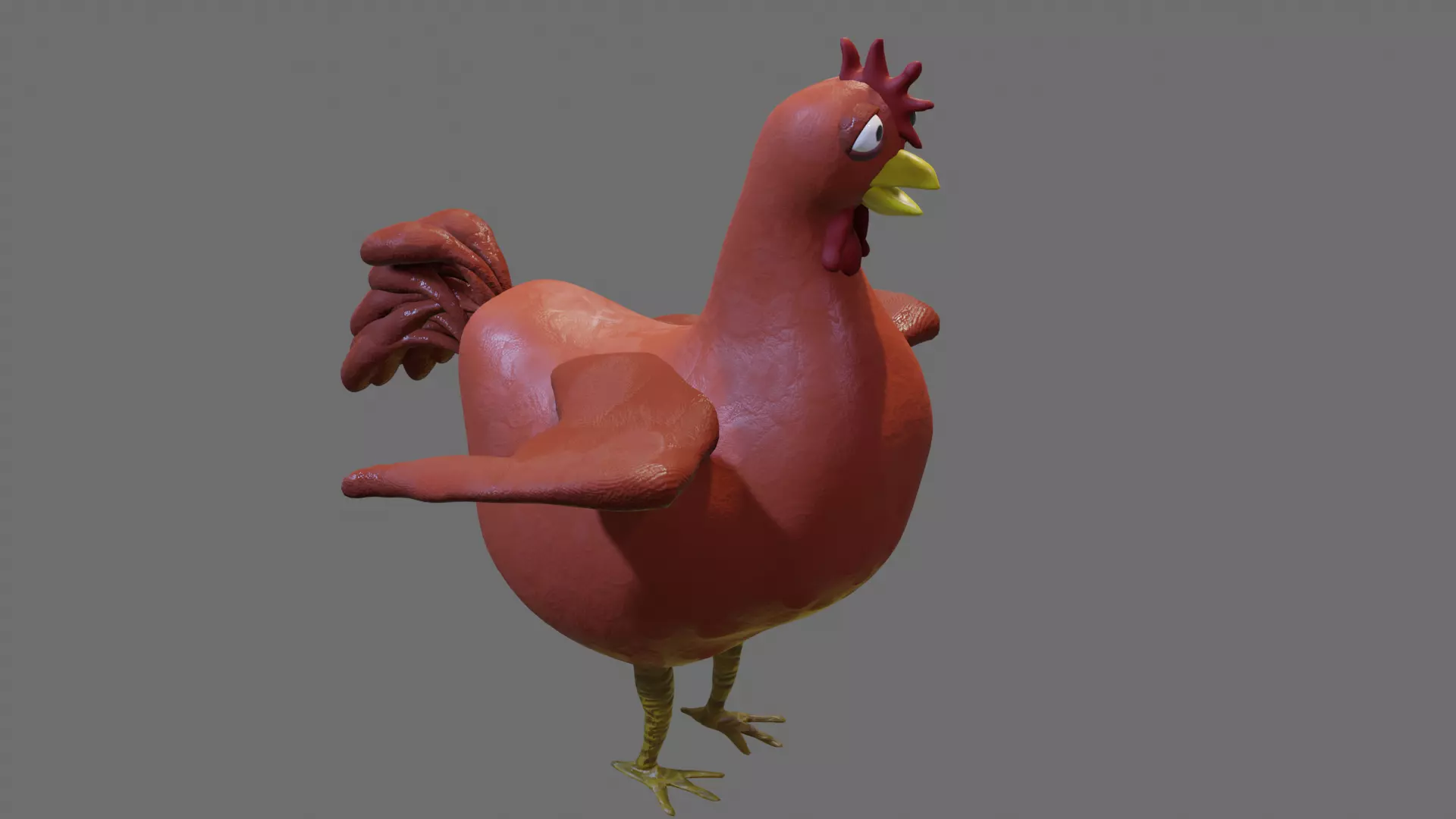 Chiken rooster Free 3D model_0