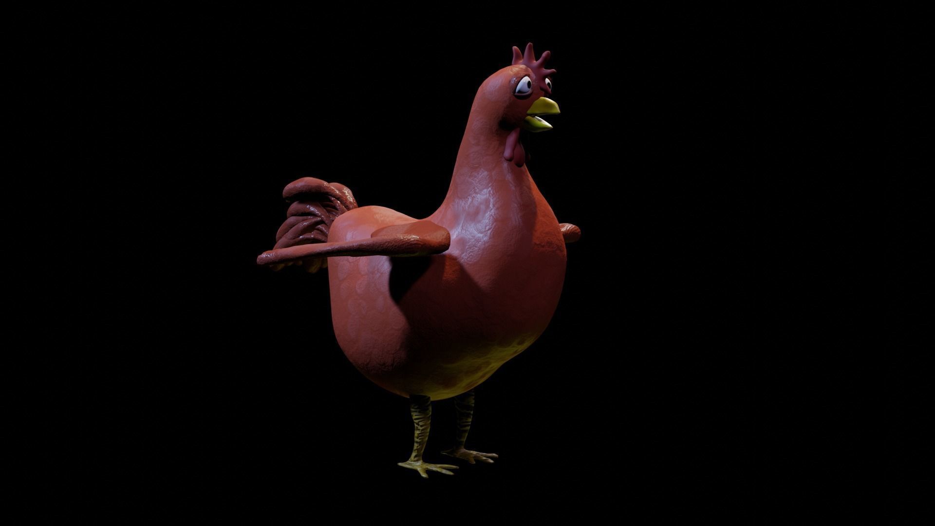 Chiken rooster Free 3D model_1