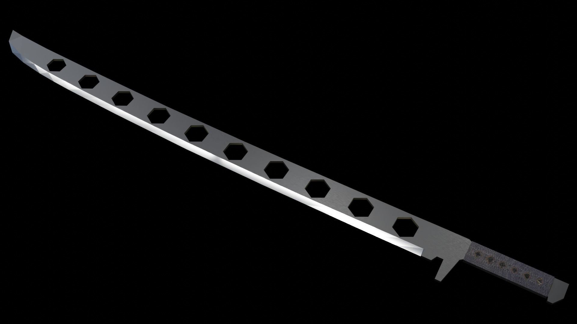 Lightweight Sword max-low-poly Free low-poly 3D model_9