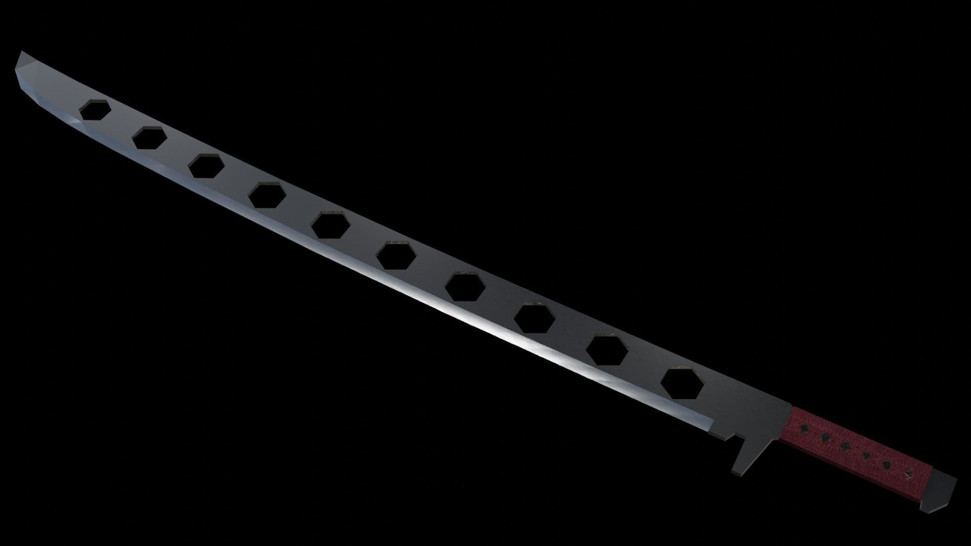 Lightweight Sword max-low-poly Free low-poly 3D model_8