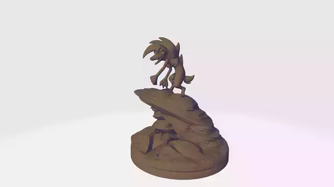 Lycanroc Midnight Form - Diorama - STL