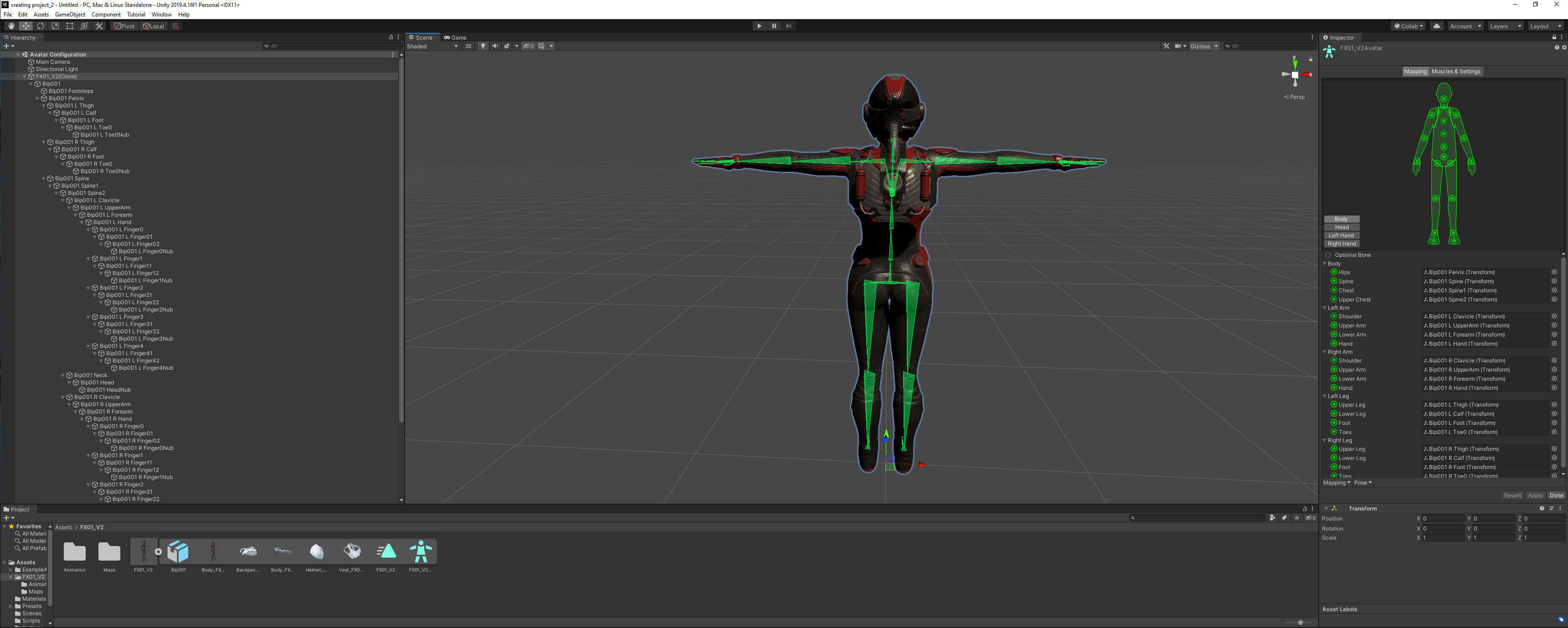 FX01 Female Space Suit Red LITE VERSION Low-poly 3D model_12