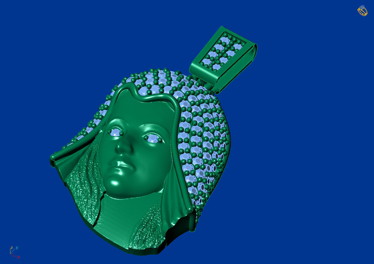 Virgin Mary With Stone - 3D - STL - Ready Machine 3D print model_8