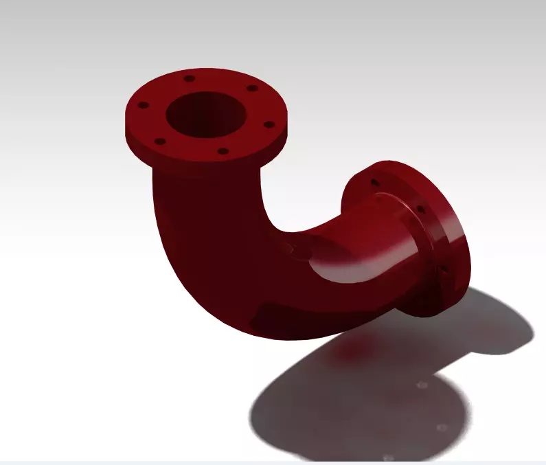 Double Flange pipe 3D print model