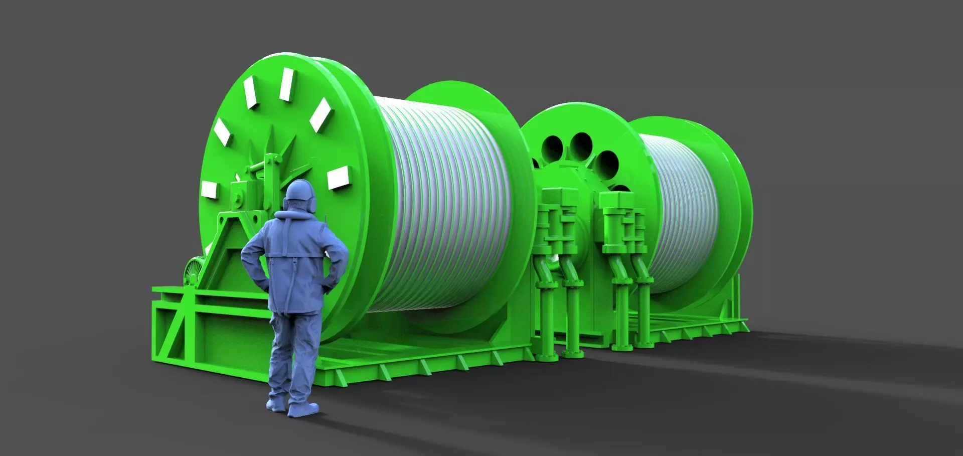 Large winch for vessel  Typ A 3D print model_0