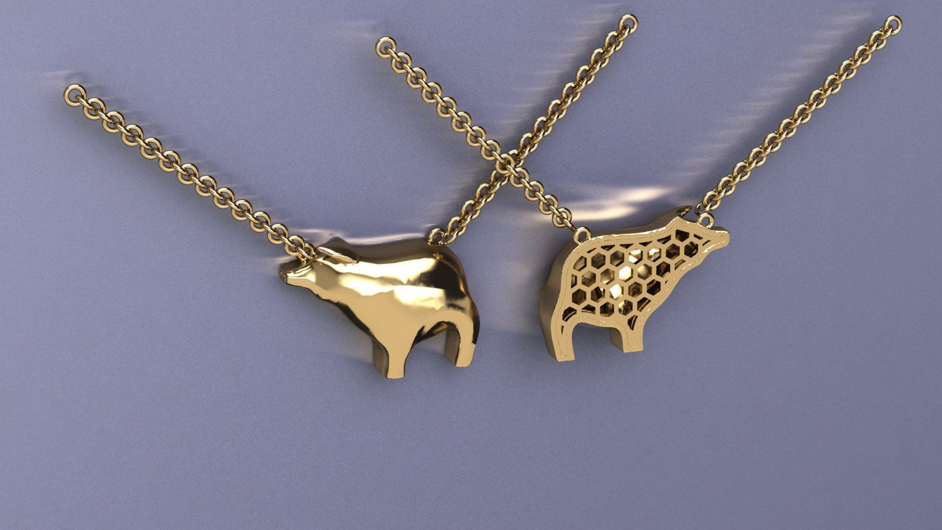 pig pendant 3D print model_1