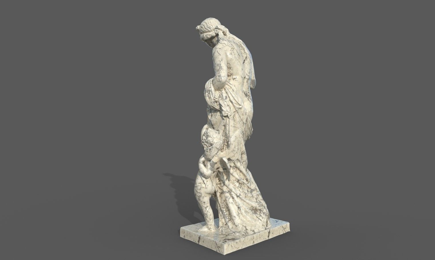 Venus and Amor Low-poly 3D model_15