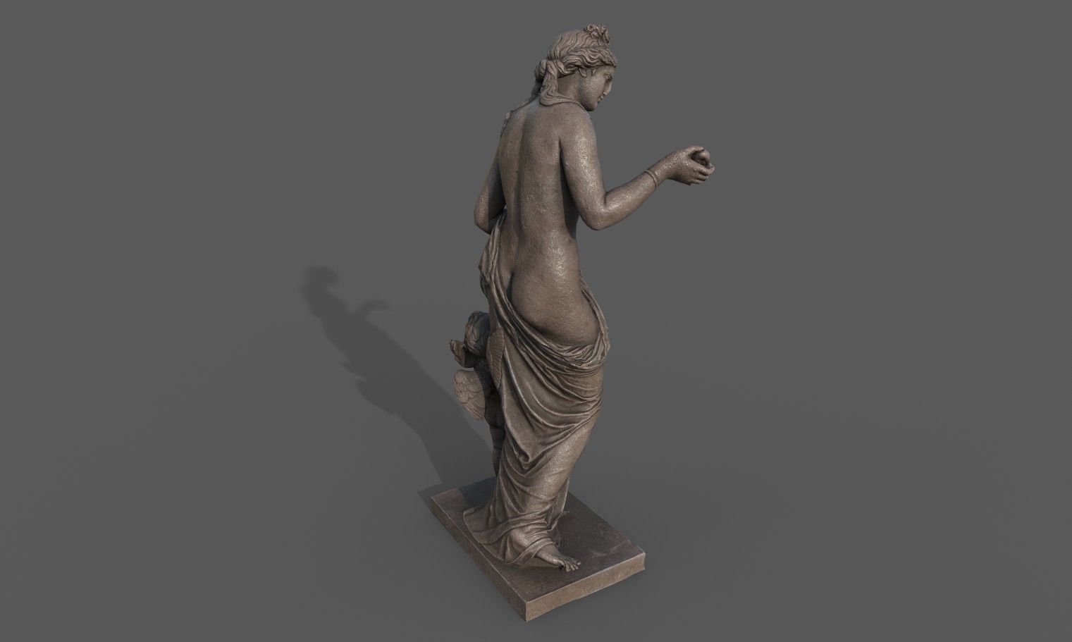 Venus and Amor Low-poly 3D model_5