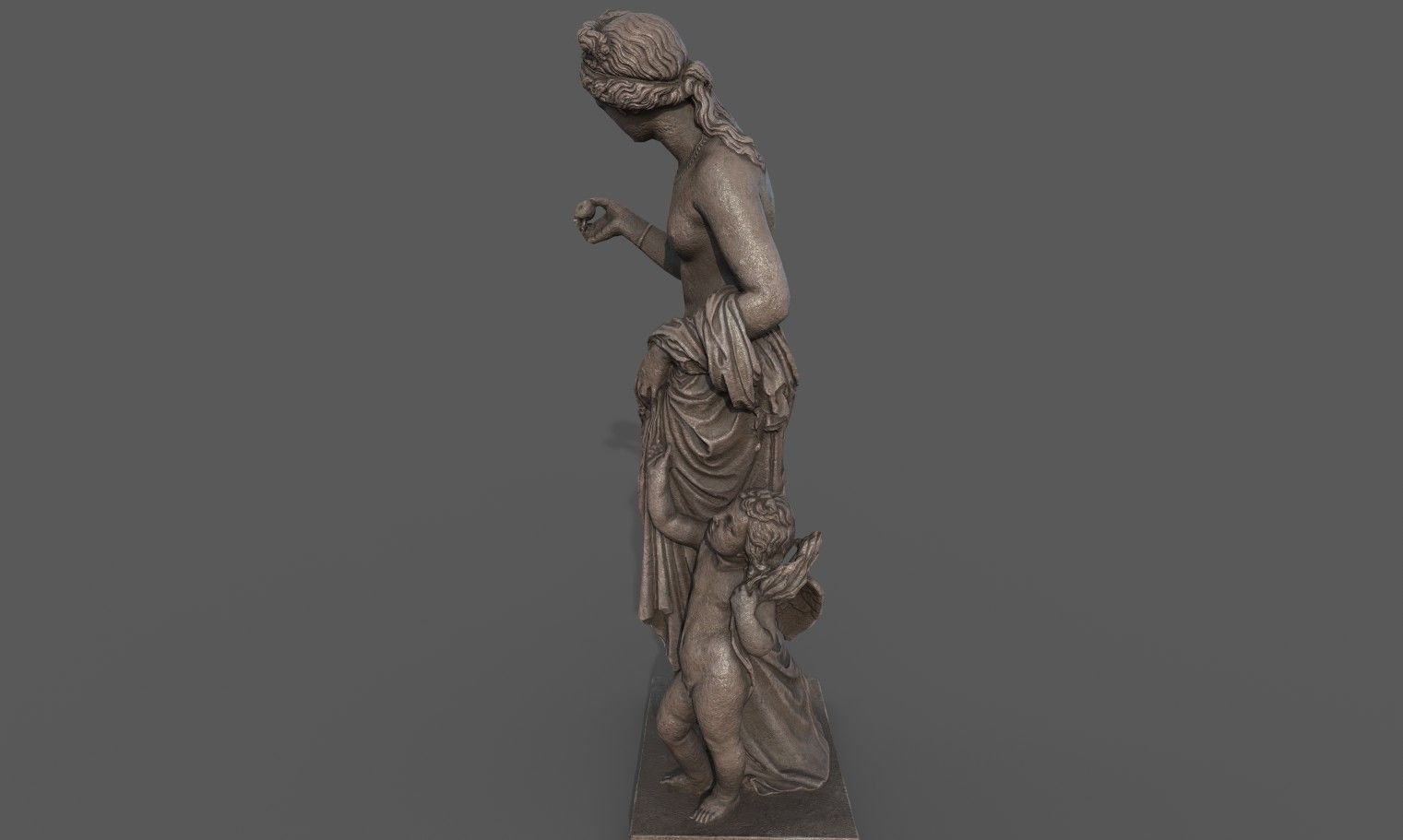 Venus and Amor Low-poly 3D model_4