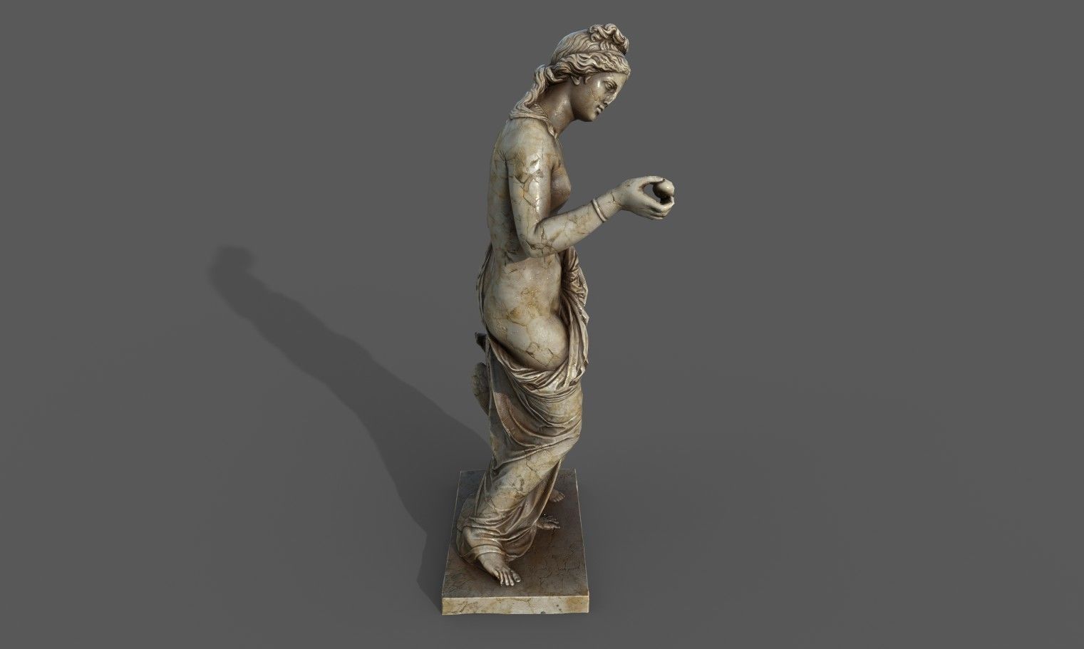 Venus and Amor Low-poly 3D model_9