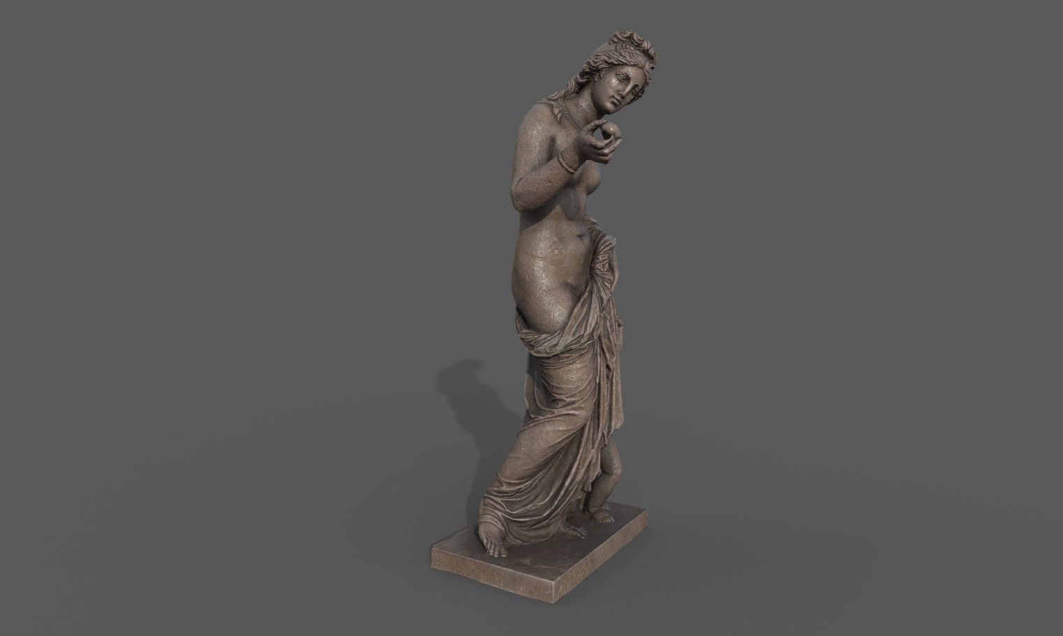 Venus and Amor Low-poly 3D model_7