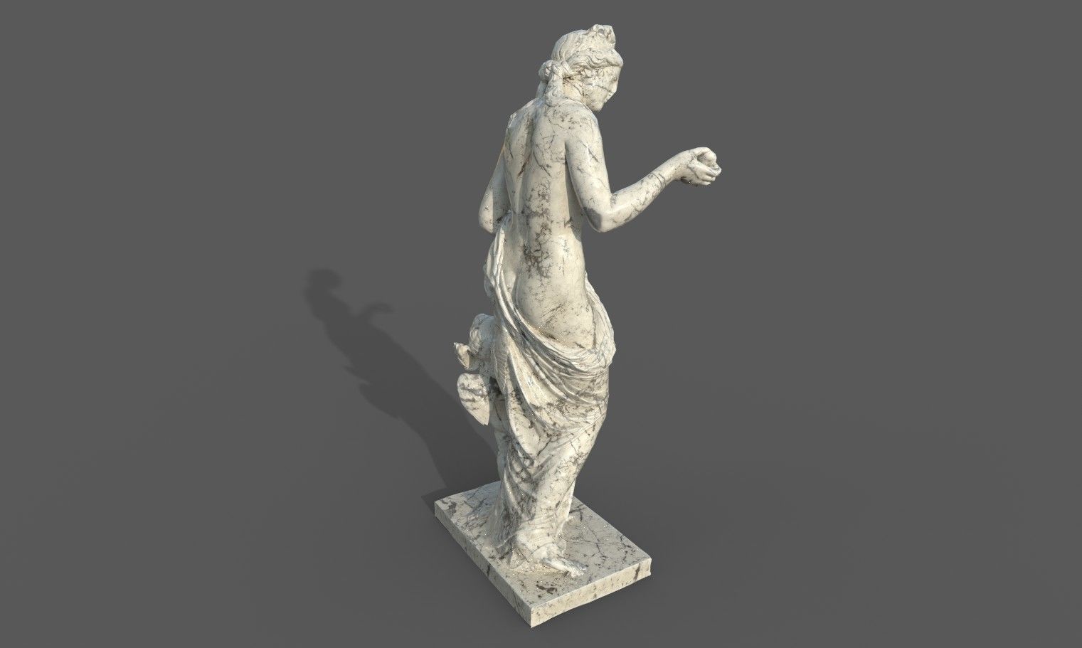 Venus and Amor Low-poly 3D model_20