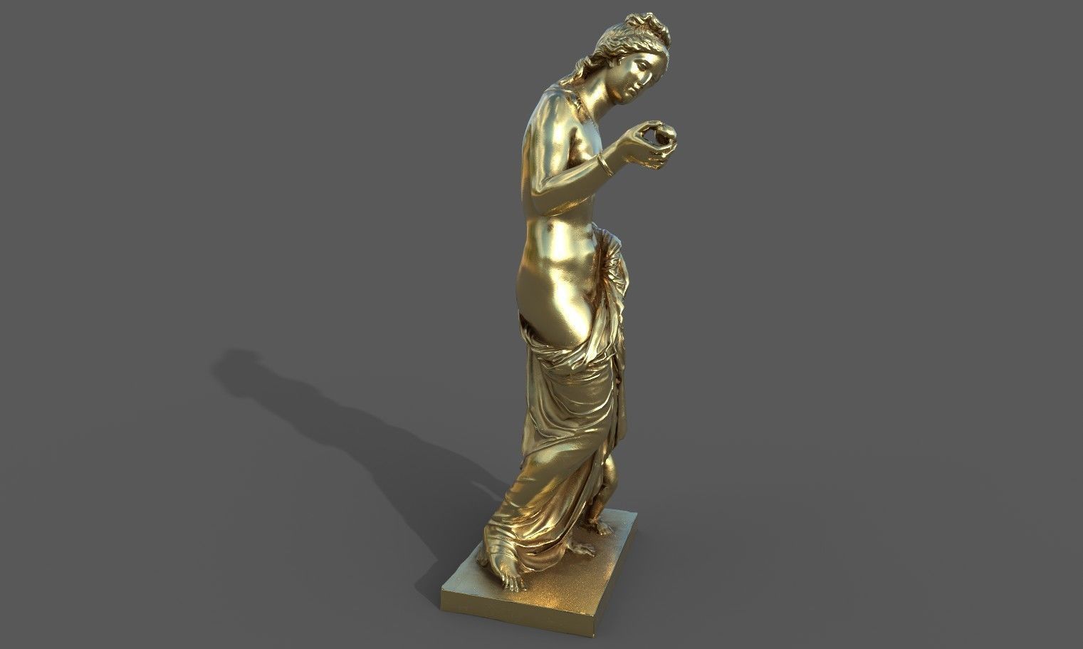 Venus and Amor Low-poly 3D model_22