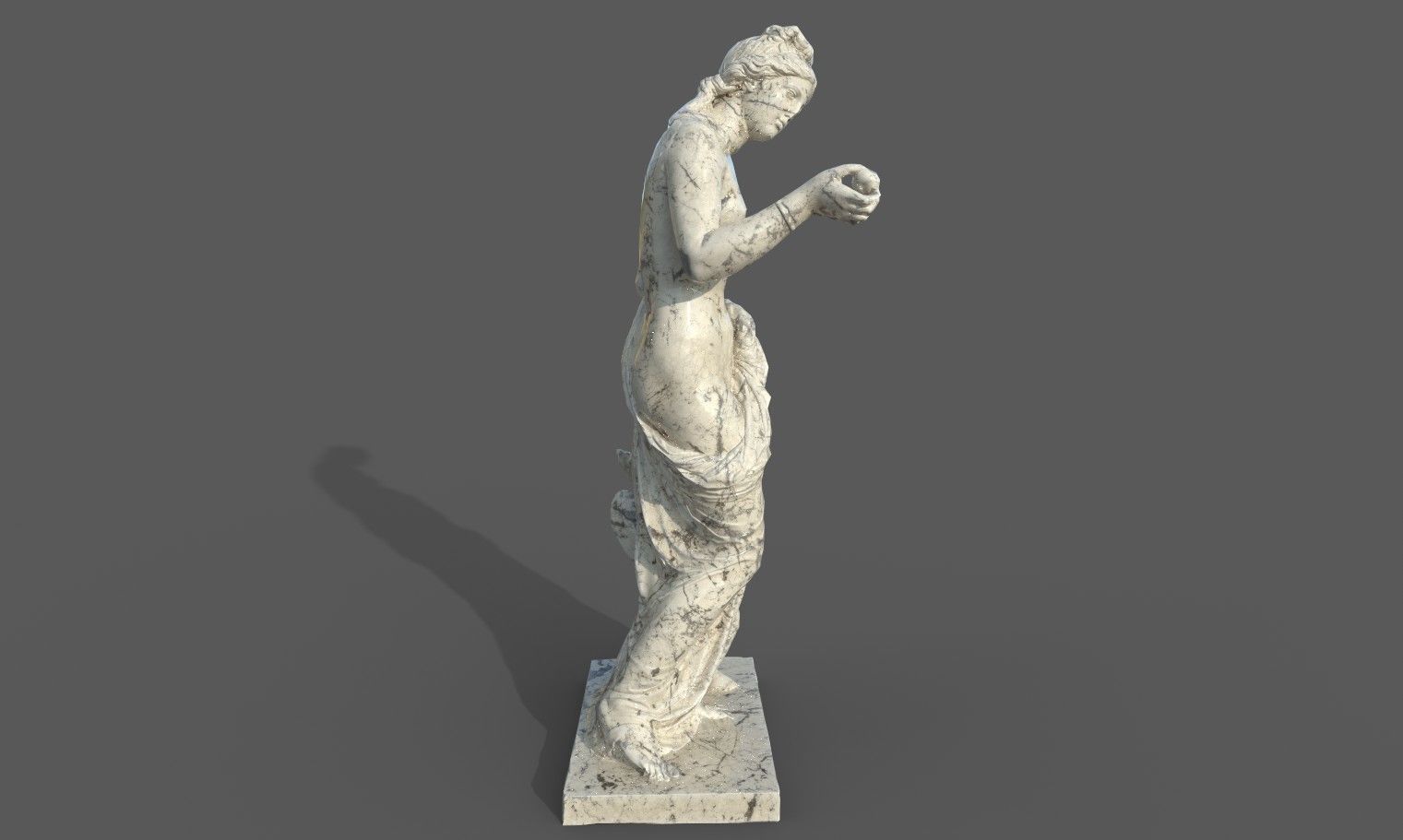 Venus and Amor Low-poly 3D model_19