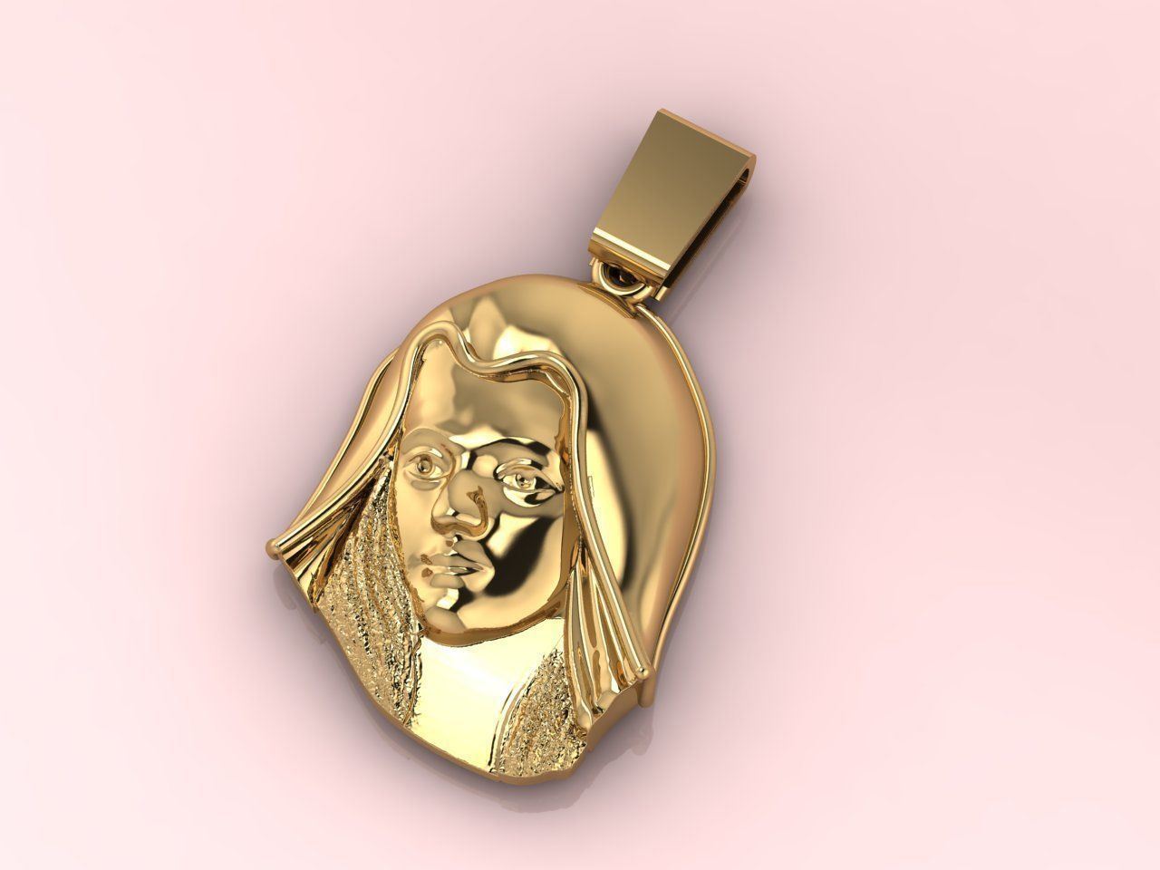 Virgin Mary Plain - 3D - STL - Ready Machine 3D print model_2