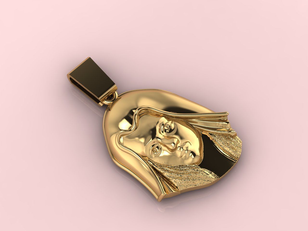 Virgin Mary Plain - 3D - STL - Ready Machine 3D print model_3