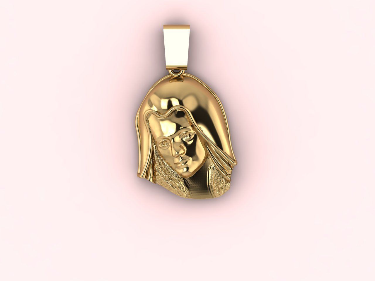 Virgin Mary Plain - 3D - STL - Ready Machine 3D print model_1