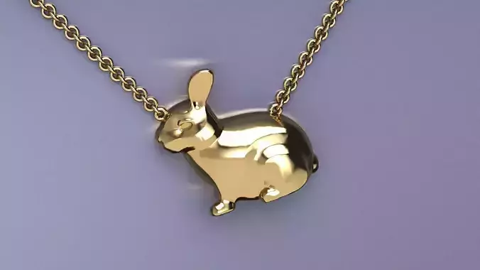 rabbit pendant 3D print model
