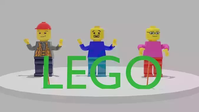 LEGO Characters Low-poly 3D model