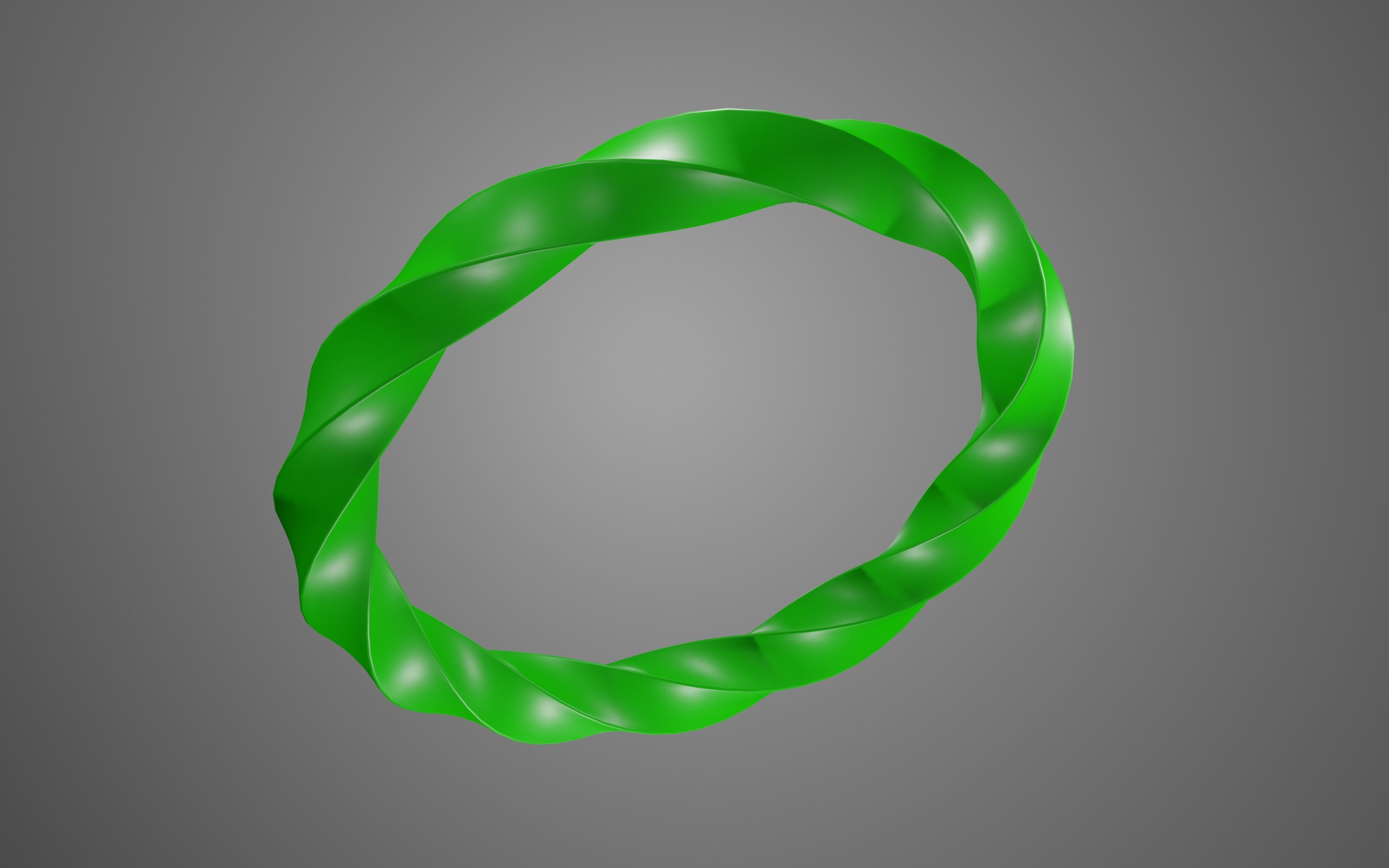 Green spiral ring model 3D print model_5