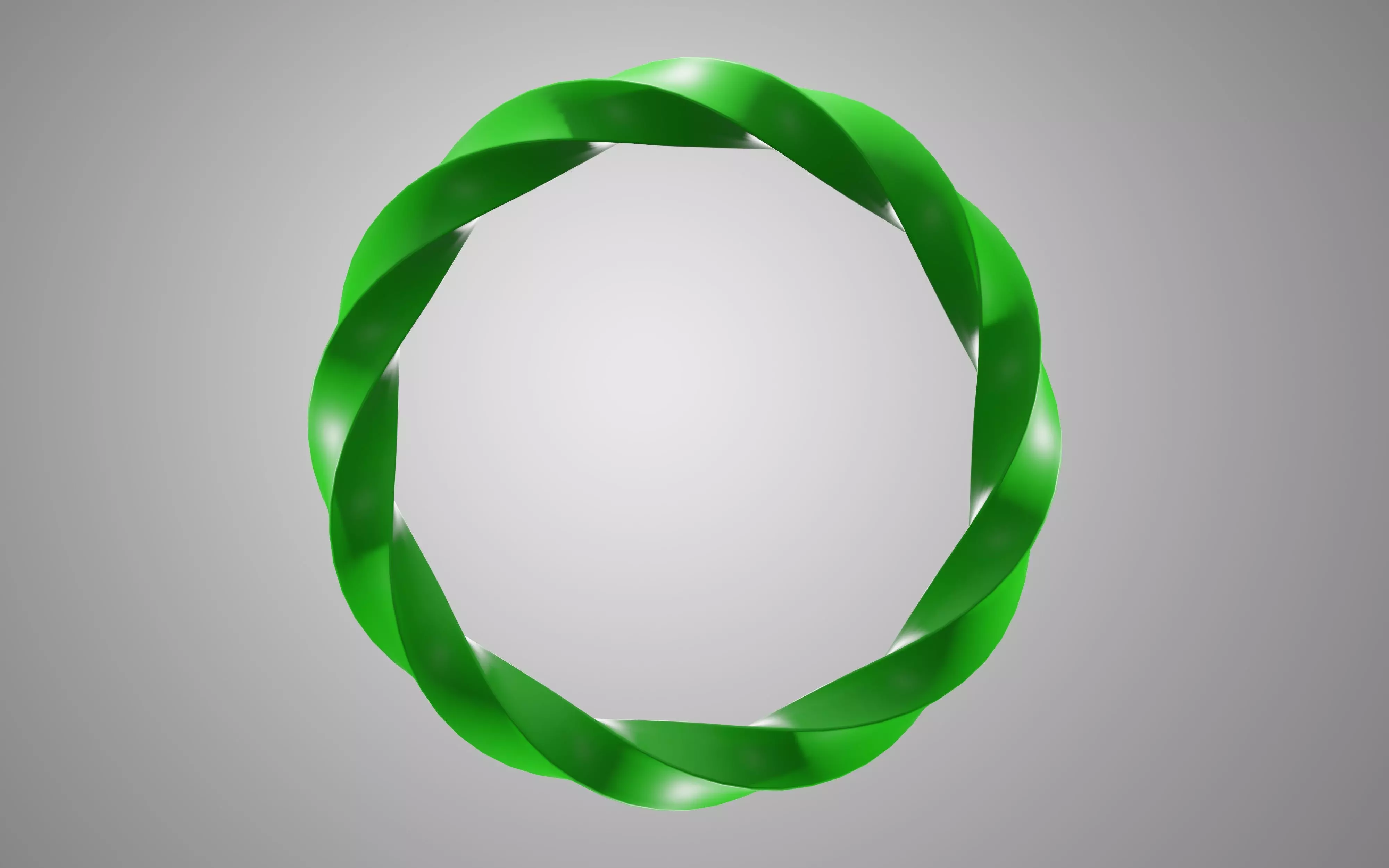 Green spiral ring model 3D print model_0