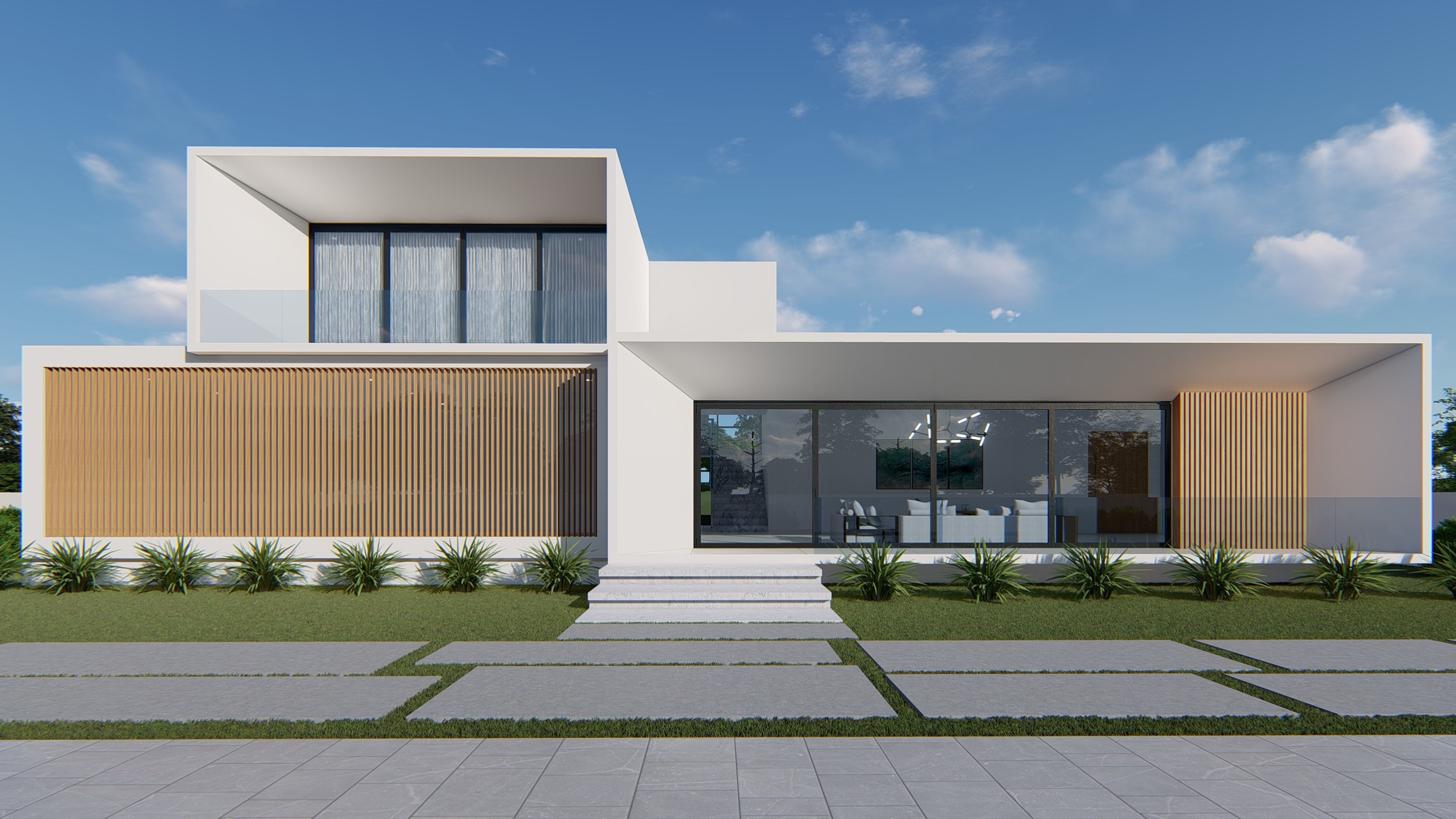 Modern House 3D model_1