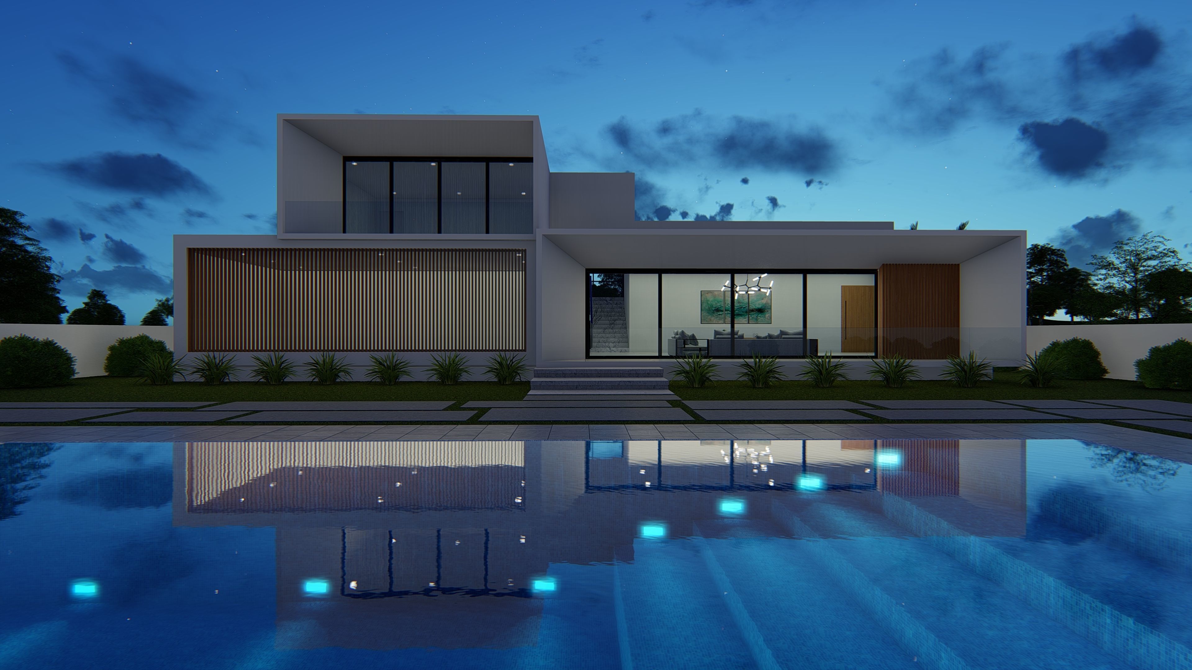 Modern House 3D model_3