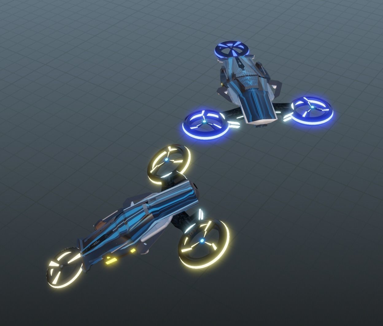 Scifi Spaceship Low-poly 3D model_14