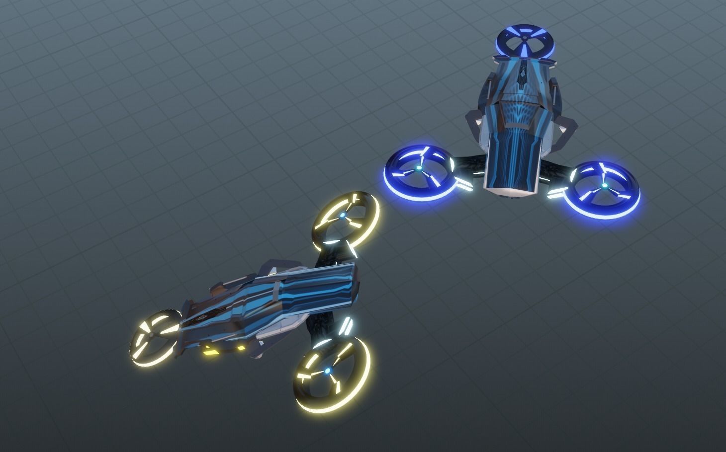 Scifi Spaceship Low-poly 3D model_16