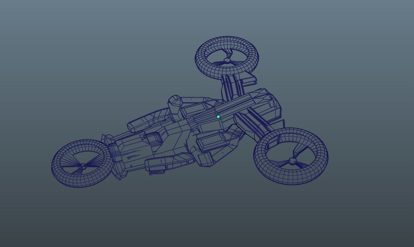 Scifi Spaceship Low-poly 3D model_20