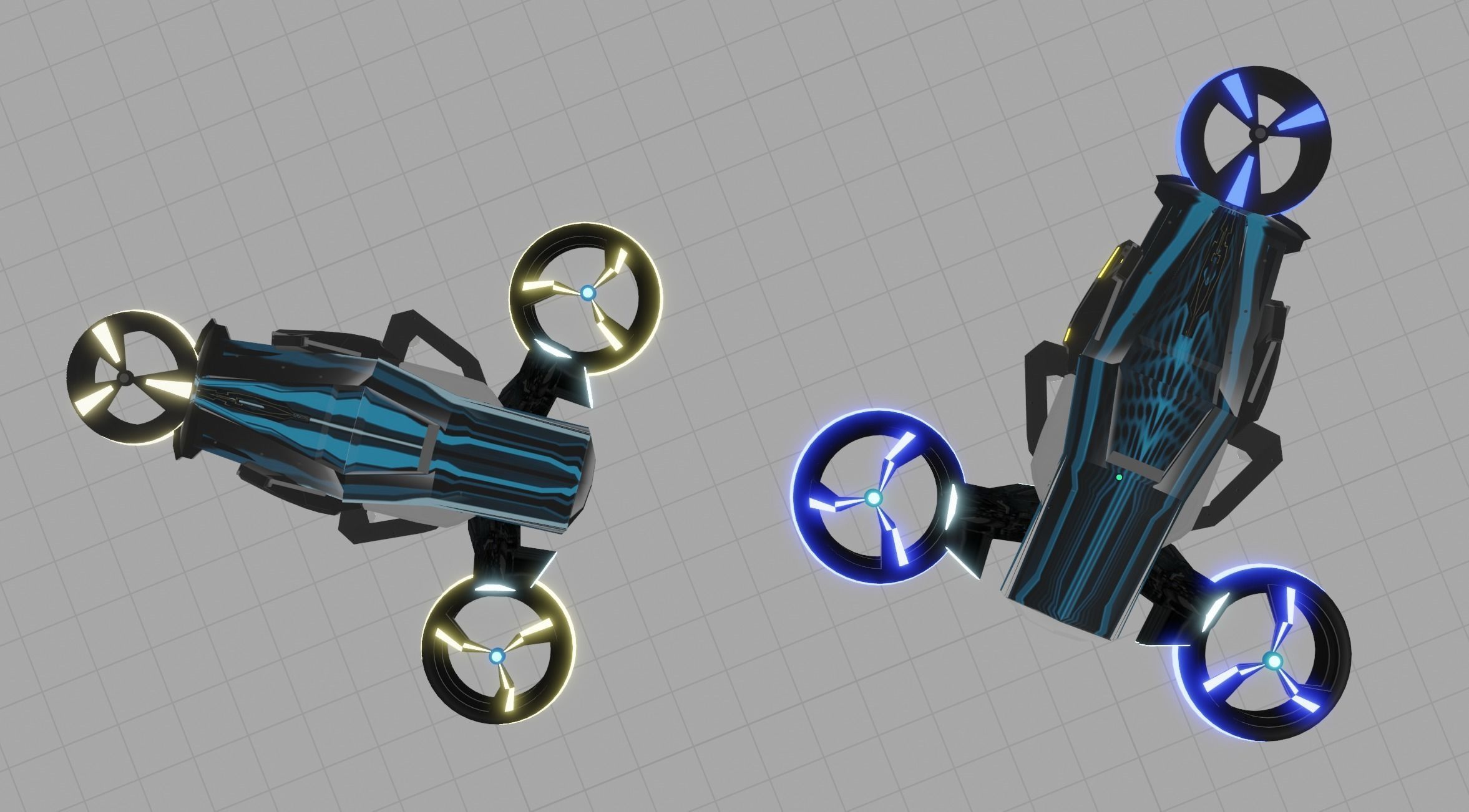 Scifi Spaceship Low-poly 3D model_8