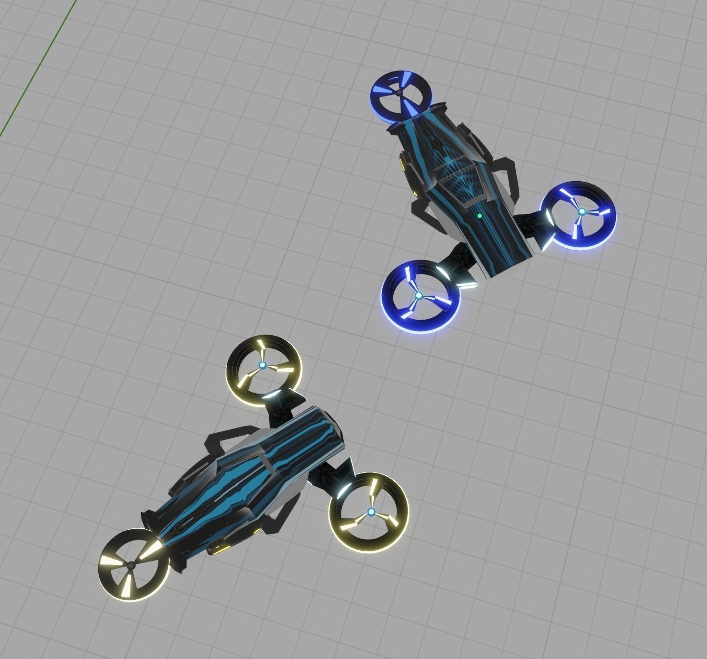 Scifi Spaceship Low-poly 3D model_12