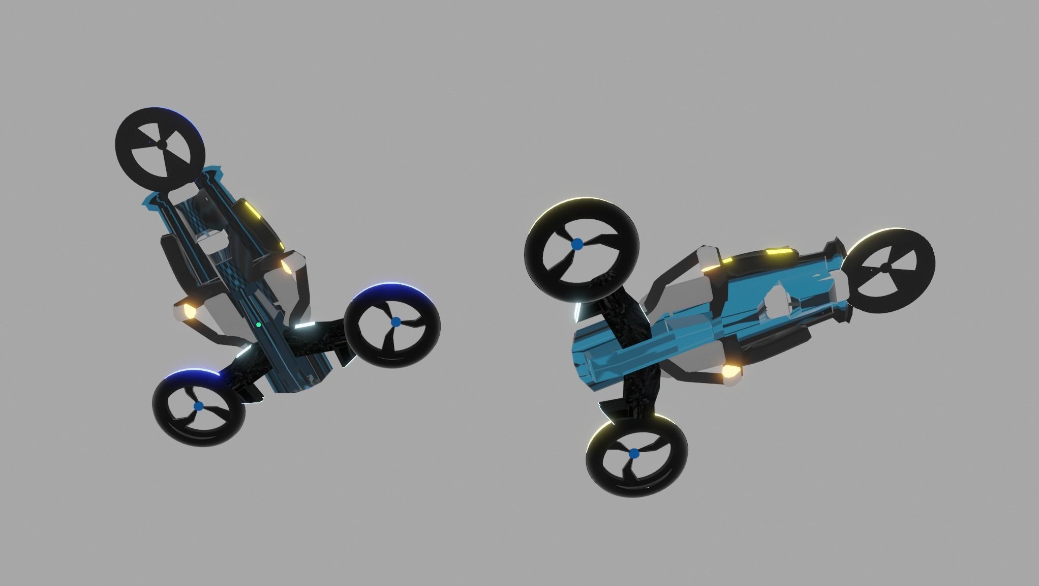 Scifi Spaceship Low-poly 3D model_23