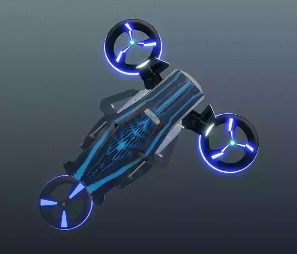 Scifi Spaceship Low-poly 3D model