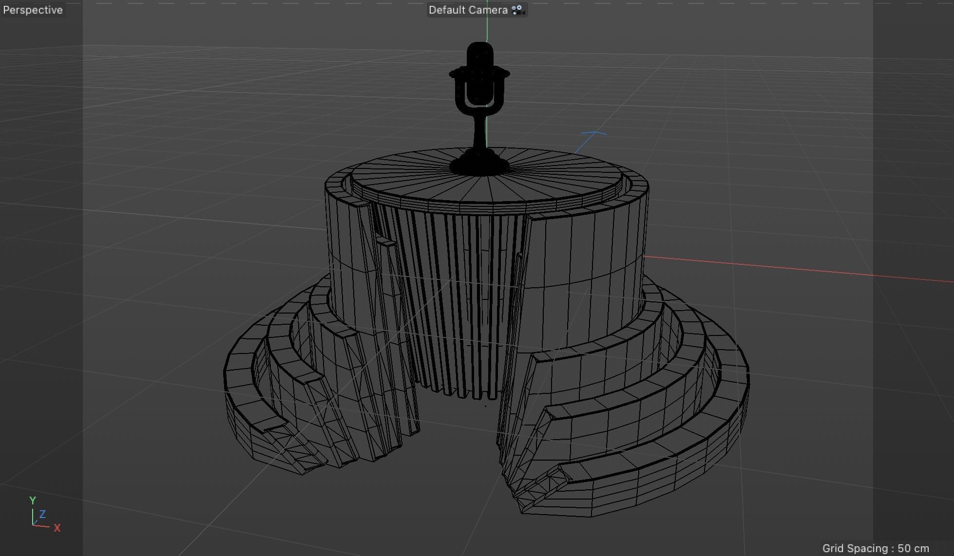 table with trophy Eurovision 2021 3D model_2