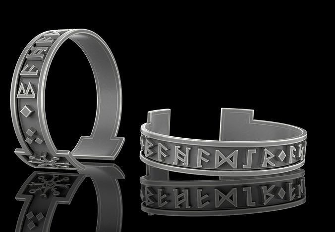 3D Printble Viking bracelet 3D print model
