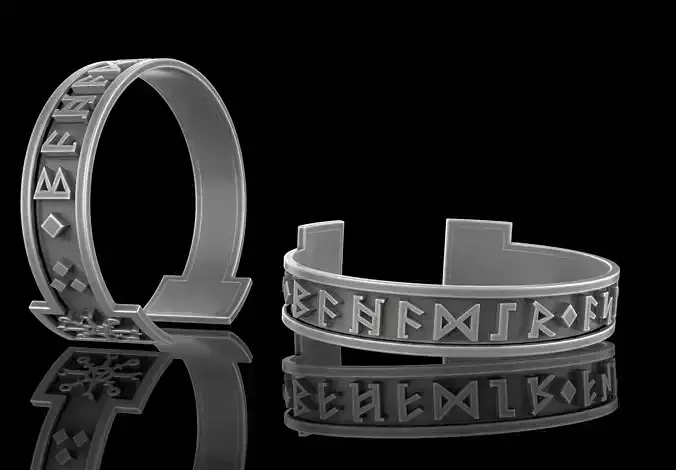 3D Printble Viking bracelet