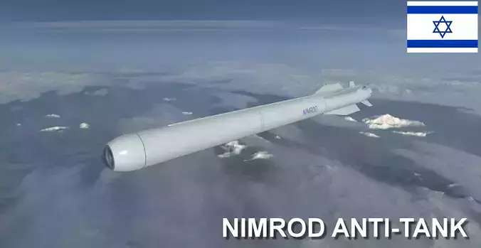 Nimrod Anti Tank Missile Low-poly 3D model